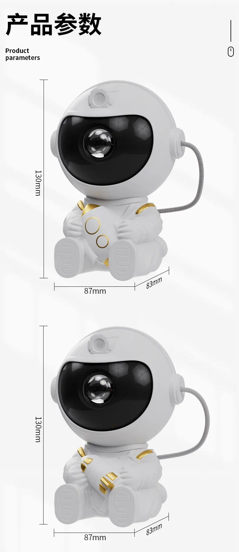 Velmora AstroBaby LED Star Galaxy Projector