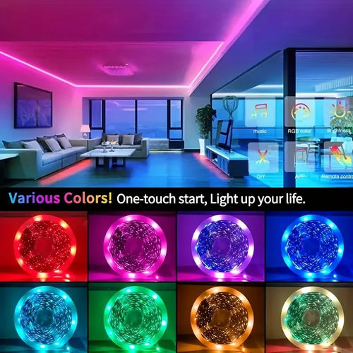 Velmora RGB LED Strip Lights with Remote & App Control